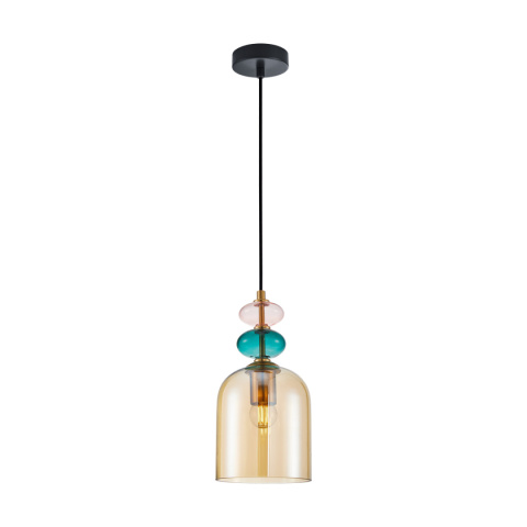Lampa wisząca kolorowa pojedyncza do kuchni, korytarza, Busco PND-30263-1B-BRO-AMB