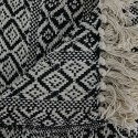 Narzuta na łóżko Etniczna 120x150cm czarno-biała