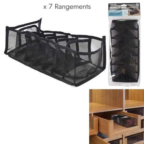 Organizer do szuflady z bielizną czarny