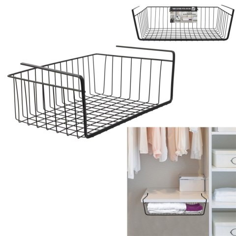 Podwieszany kosz podpółkowy M czarny