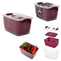 Pojemnik do przechowywania w lodówce owoców i warzyw bordowy