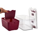 Pojemnik do przechowywania w lodówce owoców i warzyw bordowy