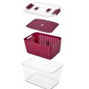 Pojemnik do przechowywania w lodówce owoców i warzyw bordowy