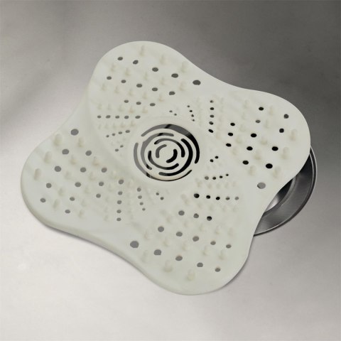 Silikonowe sitko do umywalki białe