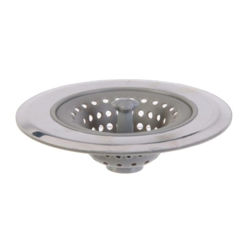 Sitko do zlewu silikonowe/chrom szare