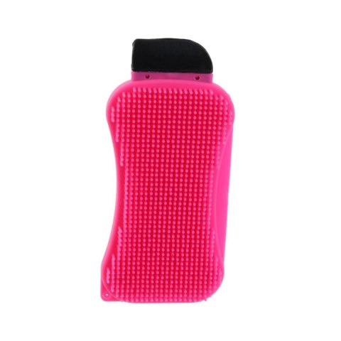 Skrobak z gąbką silikonowy różowy