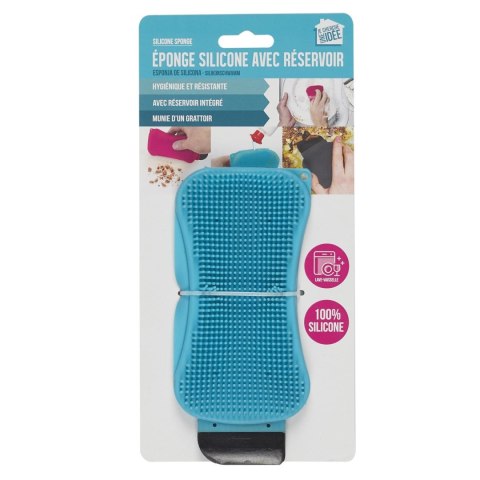 Skrobak z gąbką silikonowy różowy