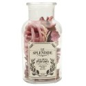 Szklany słój 12cm z pot pourri różowe