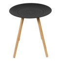 Zestaw 2 okrągłych stolików czarny/naturalny