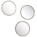 Zestaw 3 luster Toronto, okrągłych, orzech 26cm