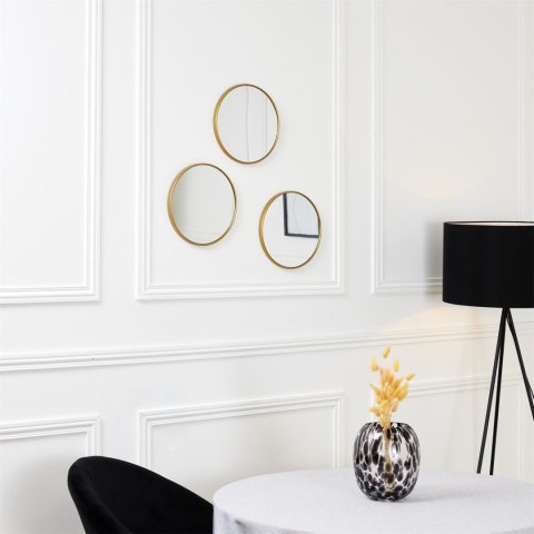 Zestaw 3 luster Toronto złotych, okrągłych 26cm