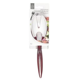 Zestaw sztućców do sałatki czerwone