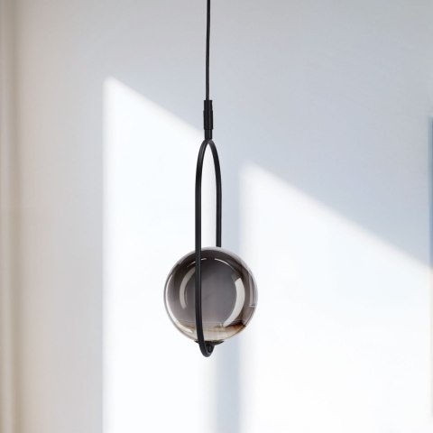 CORDEL zwis 1x28W G9 czarny, klosz grafitowy