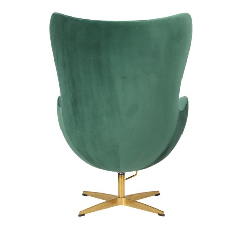 Fotel Jajo Velvet zielone/ złota podstawa