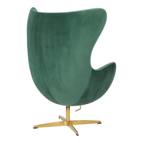 Fotel Jajo Velvet zielone/ złota podstawa