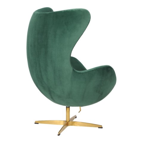 Fotel Jajo Velvet zielone/ złota podstawa