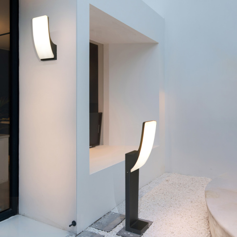 Kinkiet zewnętrzny elewacyjny Natan OWL-61916-BK