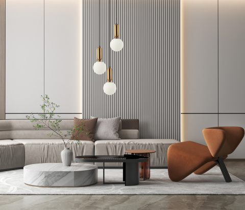 Lampa wisząca ALDEVA PND-02340-3S-BRO