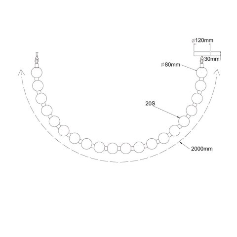 Nowoczesna lampa wisząca Dorado Rope 2 m złota LED CCT