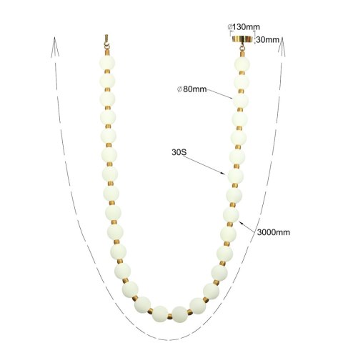 Lampa wisząca Dorado Rope 3 m złota LED CCT