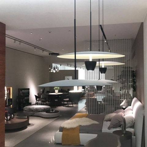 Lampa wisząca Ufo M czarna LED CCT