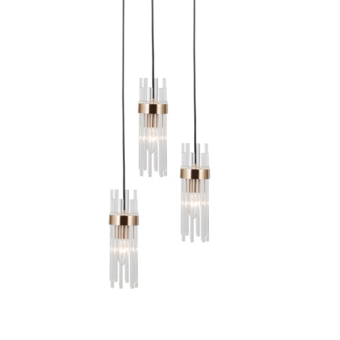 Lampa wisząca kryształowa TARASO PND-40760-3-HBR