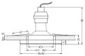 Oprawa stropowa + niebieski LED zestaw 3szt SS-22 99-54753