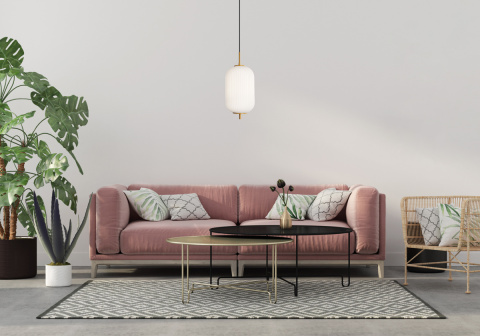 Lampa wisząca biała Olmeto PND-28798-1-GD-WH