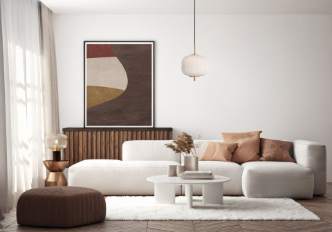 Lampa wisząca biała Olmeto PND-28798A-1-GD-WH