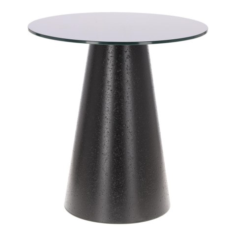 Stolik kawowy Soleilo szklany okrągły 60cm czarny