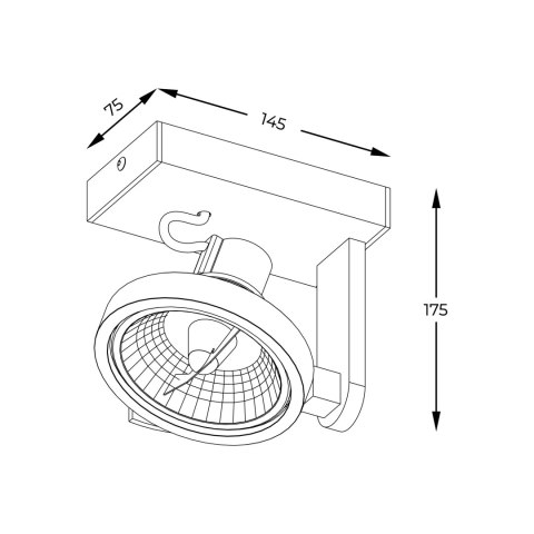 ACGU10-181 MASTER 111 SL SPOT CZARNY/BLACK