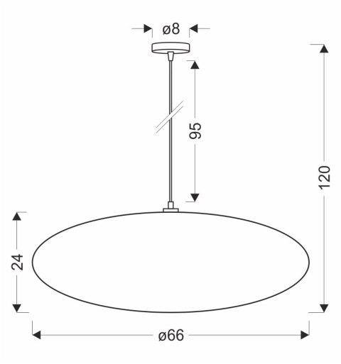CAFEE' lampa wisz¹ca 66cm bia³y 1x40W E27 aba¿ur frappe