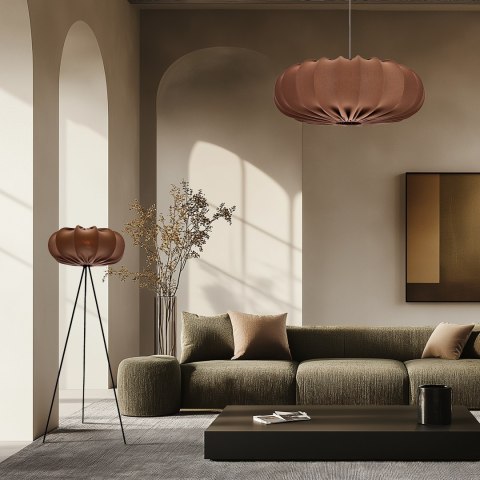 CAFEE' lampa wisz¹ca 66cm bia³y 1x40W E27 aba¿ur mokka