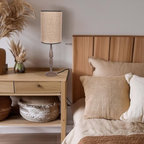 CARDINALE lampa sto³owa h-67 cm ciemny szary 1x40 E27 aba¿ur ciemny lniany