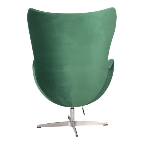 Fotel Jajo Velvet zielone/ srebrna podstawa
