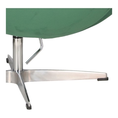 Fotel Jajo Velvet zielone/ srebrna podstawa