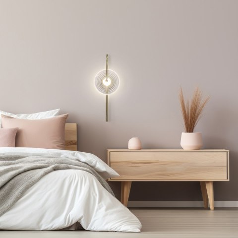 Kinkiet Plato transparentny LED CCT