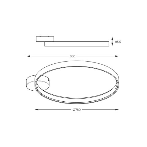 LA0771 CIRCLE LAMPA SUFITOWA