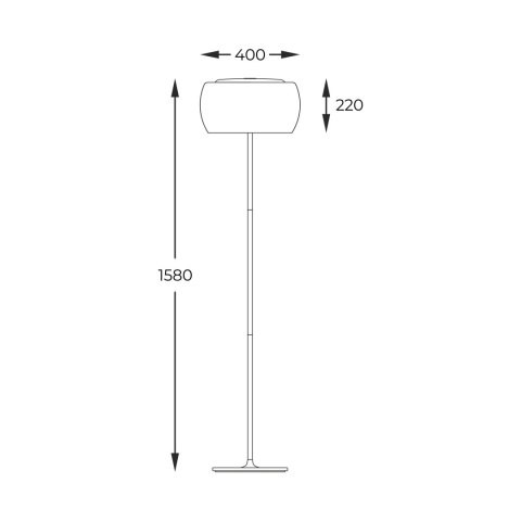 LAMPA PODŁOGOWA CRYSTAL F0076-04A-F4FZ