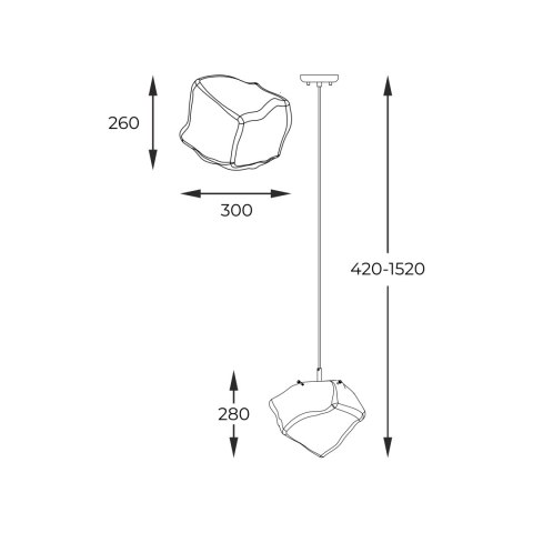 LAMPA WISZĄCA ROCK P0488-01A-F4AC