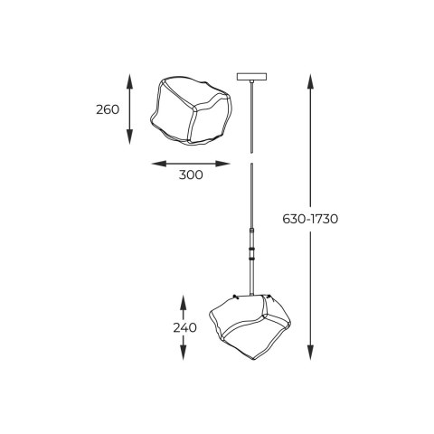 LAMPA WISZĄCA ROCK P0488-01M-SEAC
