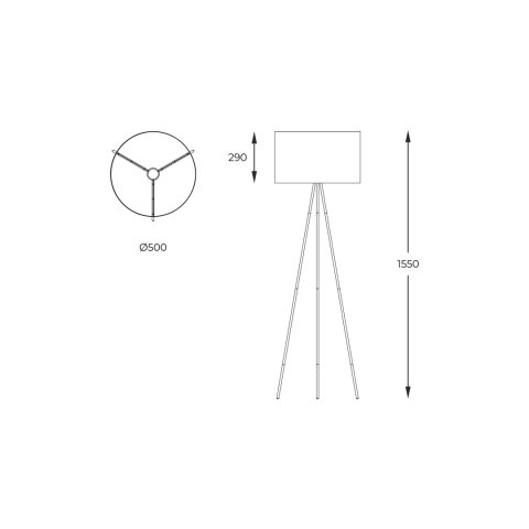 Lampa podłogowa INGA H06-GD-BK