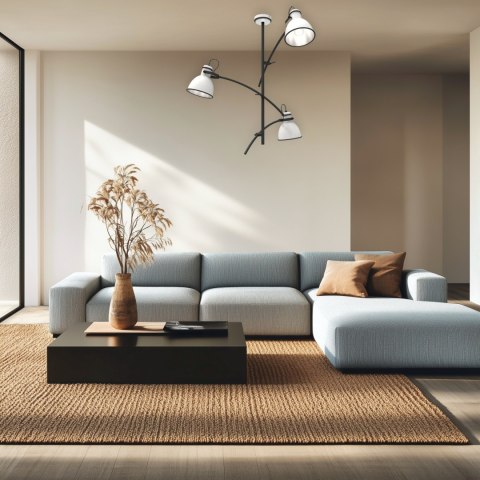 Lampa sufitowa biało-czarna regulowana 3x60W Zumba Candellux 33-72061