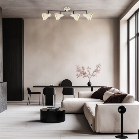 Lampa sufitowa ścienna biało-czarna 4x40W regulowana Zumba Candellux 94-72153