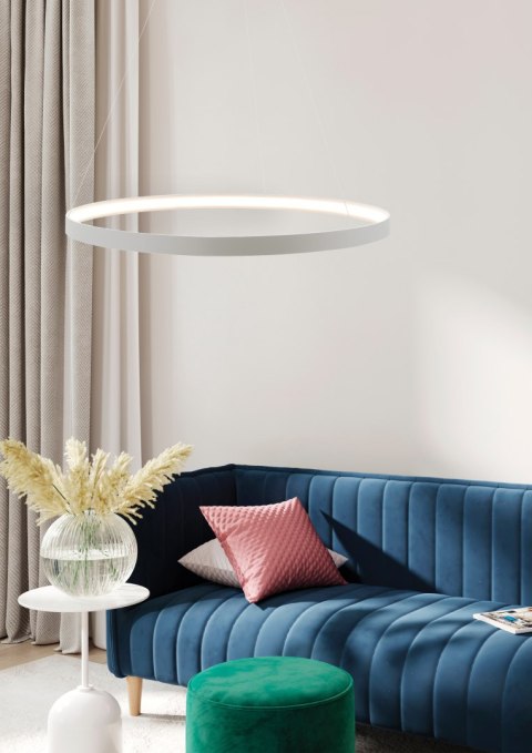 Lampa wisząca LA0716/1 - WH - CIRCLE Fi 780mm dł. linek H2,5m