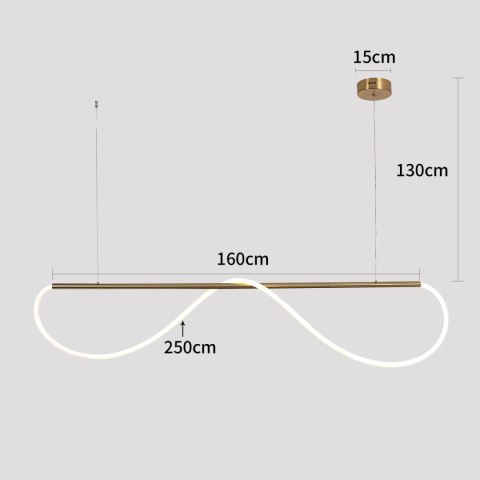 Lampa wisząca Meleca M złota LED CCT