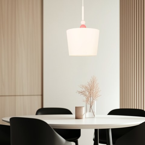 Lampa wisząca biała pokój dziecka 60W E27 Bebe Candellux 31-72764