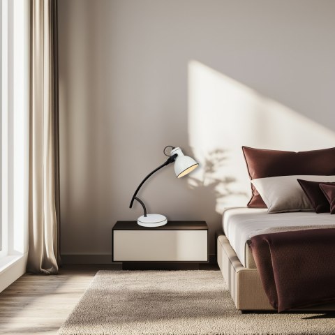 Lampka stołowa biało-czarna skośna Zumba 41-72085