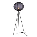 MELLOW lampa podłogowa czarny 1x40W E27 abażur mist 52 czarny kula