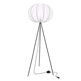 MELLOW lampa pod³ogowa czarny 1x40W E27 aba¿ur mist 52 bia³y kula